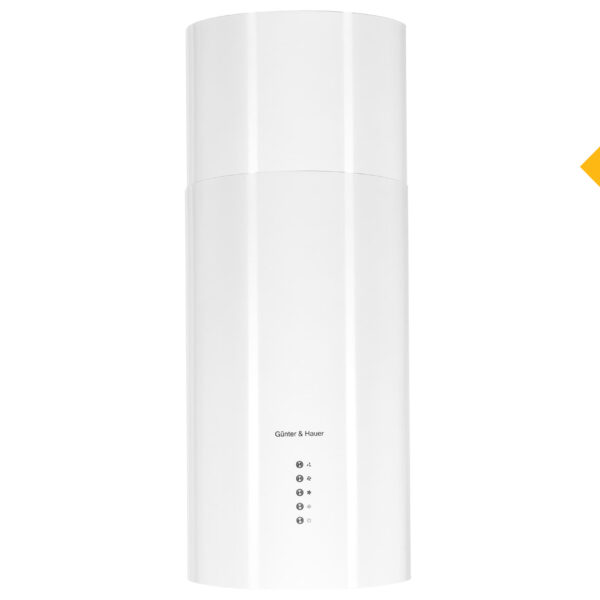 GÜNTER & HAUER Telpisks Tvaika Nosūcējs MARGARETTE W | 760 m³/h, Pogu Vadība, Balts