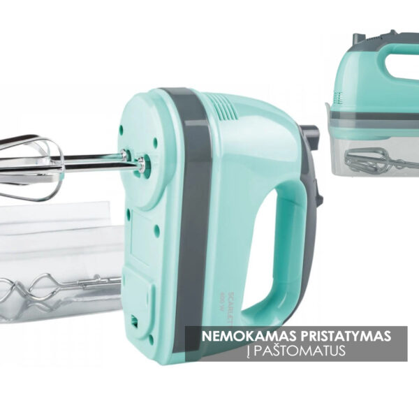 Scarlett Rankinis mikseris SC-HM40S11 | 600 W, 6 ātrumi, Kompakta uzglabāšanas tvertne