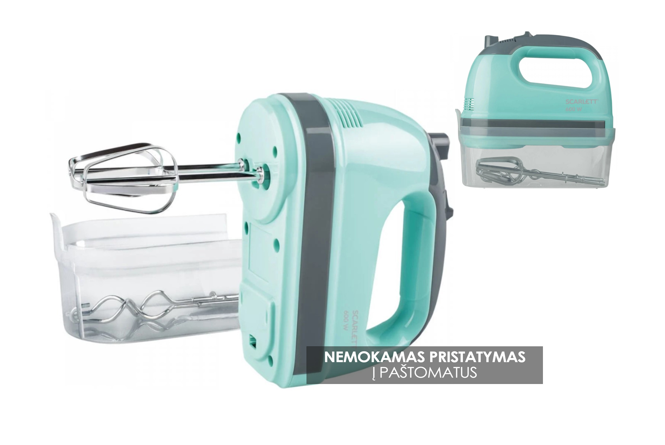 Mikseris-SC-HM40S11-5 Scarlett Rankinis mikseris SC-HM40S11 | 600 W, 6 ātrumi, Kompakta uzglabāšanas tvertne - Image 1