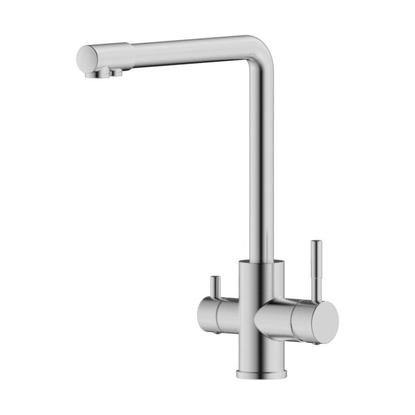 GÜNTER&HAUER Virtuves Maisītājs PERLE Brush | Divas Sviras, Filtrēta Ūdens Savienojums, 360° Rotācija