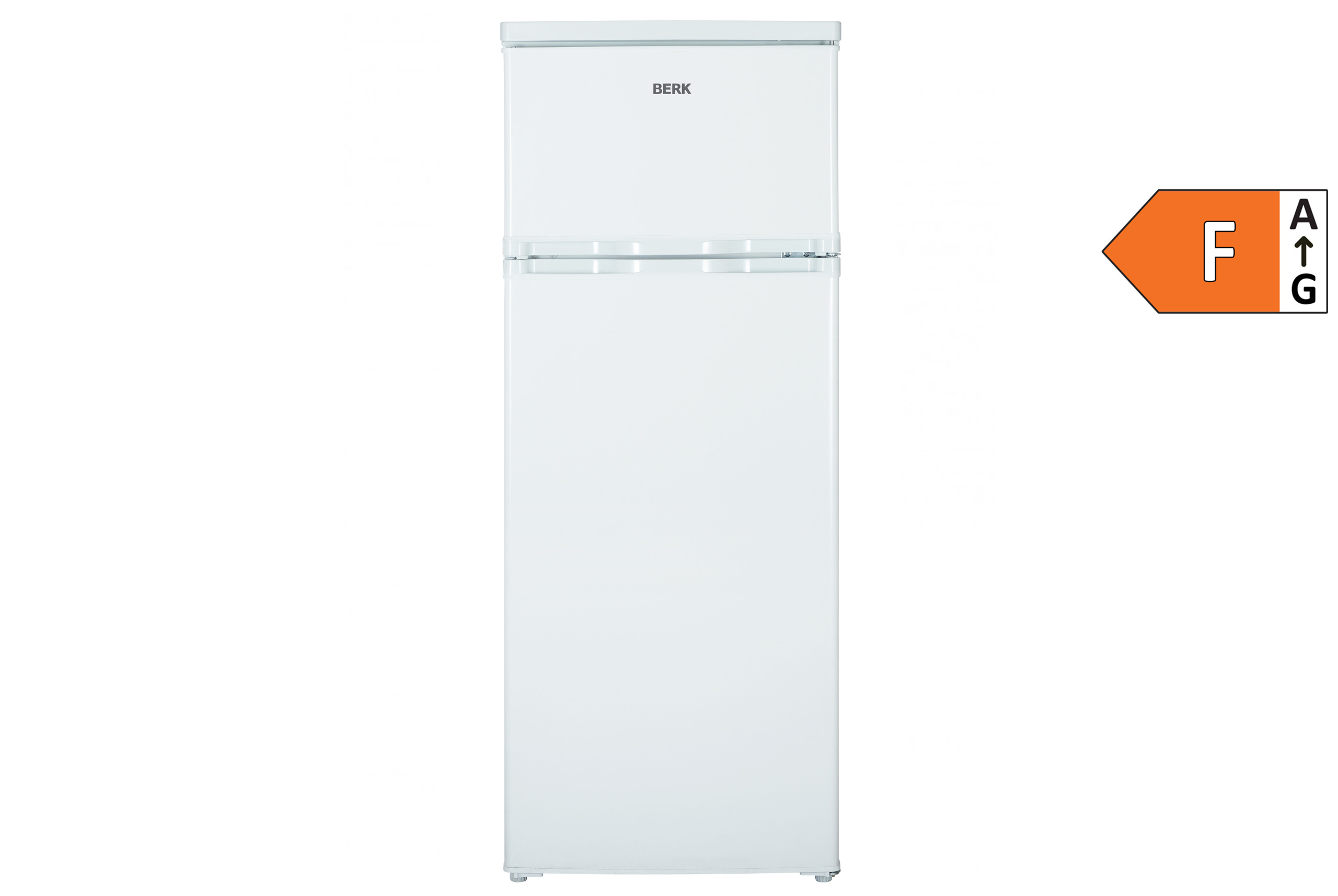 Saldytuvas-Berk-BRD-1455-W Ledusskapis Berk BRD-1455 WBerk Ledusskapis-saldētava BRD-1455 W | 206 L, Saldētava apakšā, F energoefektivitātes klase - Image 1