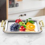 HOMELUX Paplāšu Komplekts (2 gab.) | Nerūsējošais Tērauds, Zelta Krāsas Rokturi un Raksts - Image 2