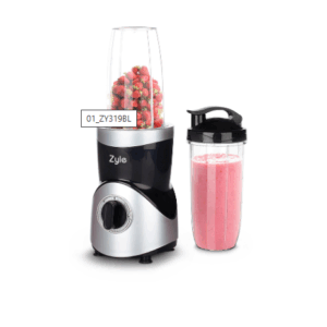 ZYLE Daugiafunkcinė Kokteilinė ZY319BL | 380 W, 2 Greičiai, Dvejų Tipų Ašmenys (Kavai ir Glotnučiams), Su Buteliukais