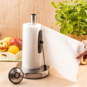 KING Hoff Popierinių Rankšluosčių Stovas KH-1955 | 36.5 cm, Nerūdijantis Plienas, Su Prispaudėju