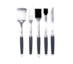 ZYLE Grilio Įrankių Rinkinys ZYTOOLS2 (5 vnt.) | Nerūdijantis Plienas, Ergonomiškos Rankenos, 45 cm Ilgis