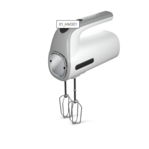 TAURUS Rankinis Mikseris HM301 | 300 W, 5 Greičiai, Su Turbo Funkcija ir Nerūdijančio Plieno Priedais