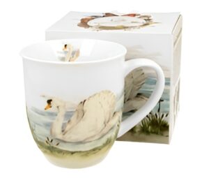 Keraminis puodelis „Bird World SWAN“ (400 ml) – elegancija ir natūrali ramybė