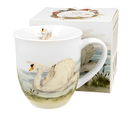 Keraminis puodelis „Bird World SWAN“ (400 ml) – elegancija ir natūrali ramybė