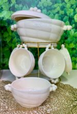 Kreminis sriubos rinkinys "Grietinėlė" | Su stovu ir 6 dubenėliais