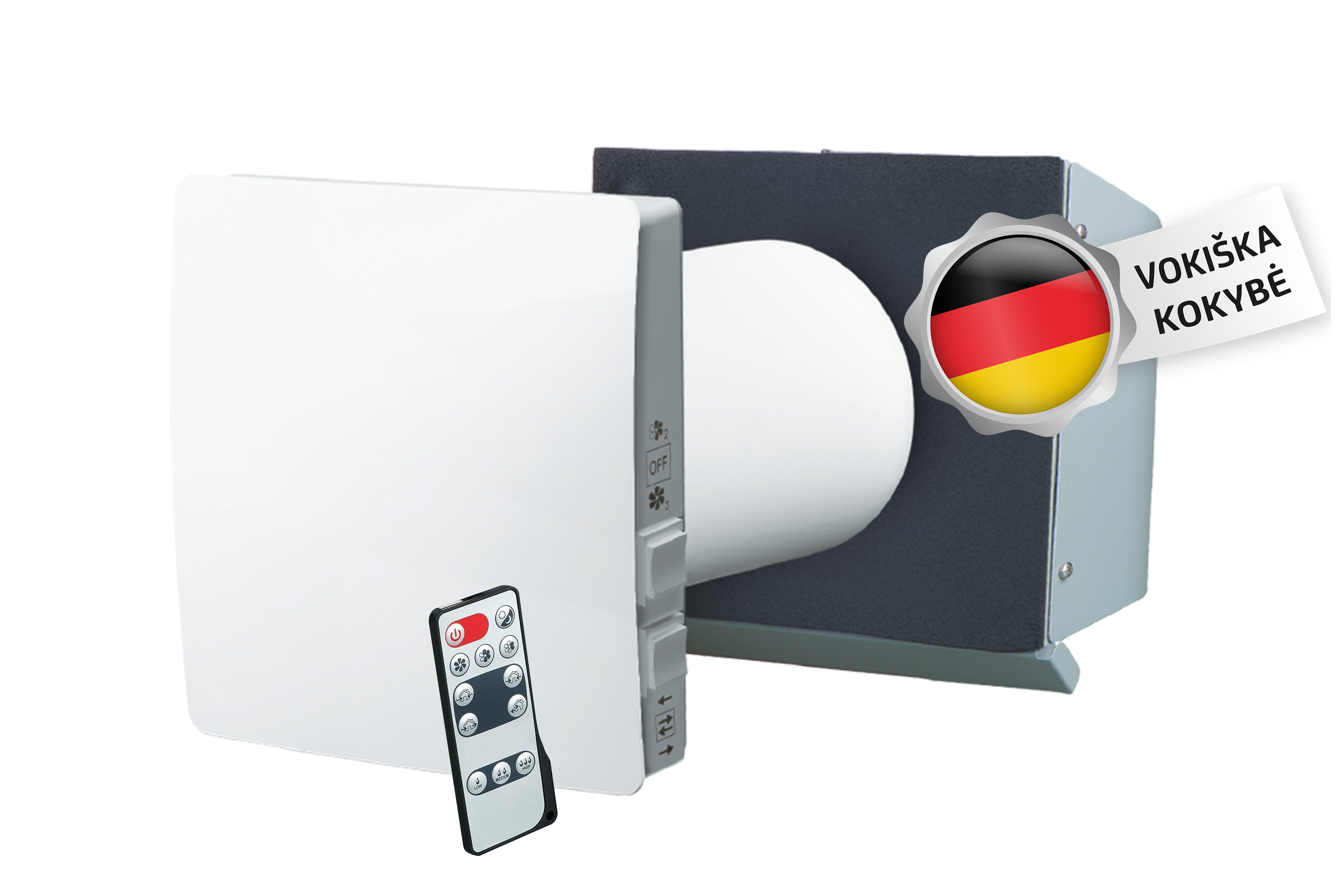 Sieninis-Mini-Rekuperatorius-Vlano-TwinFresh-Comfo-RA1-25-14-1 Vents Mini rekuperators TwinFresh Comfo RA1-25-14 | Līdz 85% siltuma atgūšana, EC motors, 3 ātrumi - Image 1