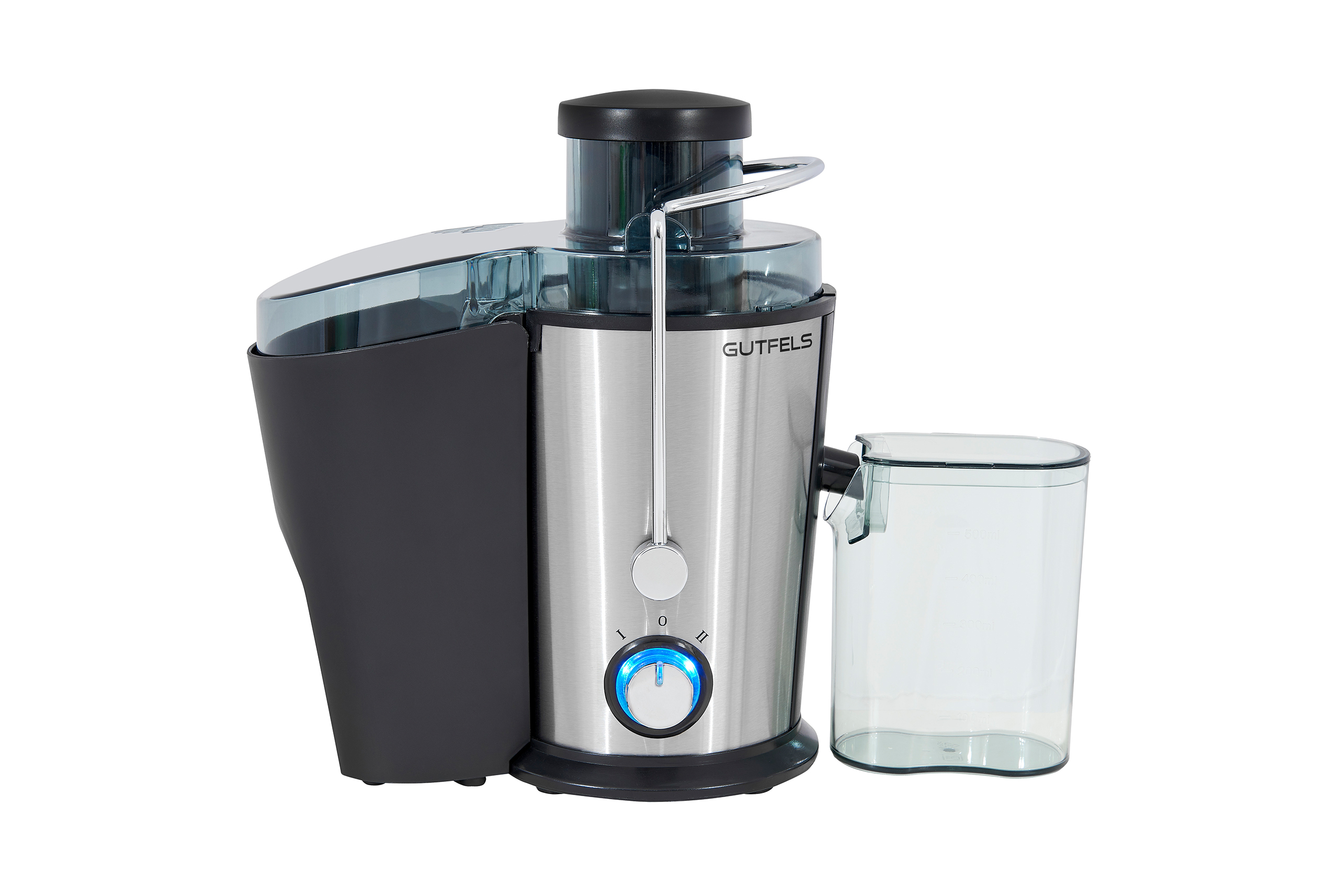 Sulciaspaude-GUTFELS-JUICE-3010 Gutfels Centrbēdzes sulu spiede JUICE 3010 | 400 W, 1,6 L mīkstuma tvertne, Nerūsējošais tērauds - Image 1