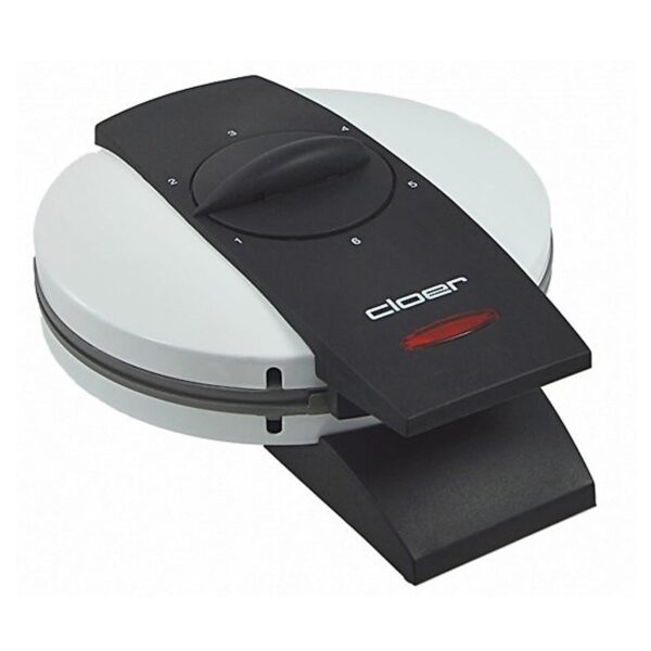 CLOER Vafeļu panna CLO0261 | 800 W, Plānas un Kraukšķīgas Vafeles, Regulējama Apbrūnināšana, Balts Metāls