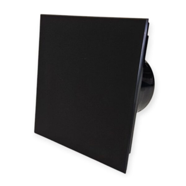 VLano Ventilators EOS 100 T BK | Ø 100 mm, Melns Matēts Stikls, Ar Taimeri, Īpaši Kluss (25 dB)