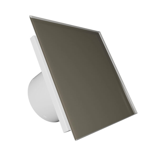 VLano Stikla Panelis EOS Silver Bronze | Piemērots Ø100/Ø125 mm Ventilatoriem, Matēts Sudraba-Bronzas Stikls