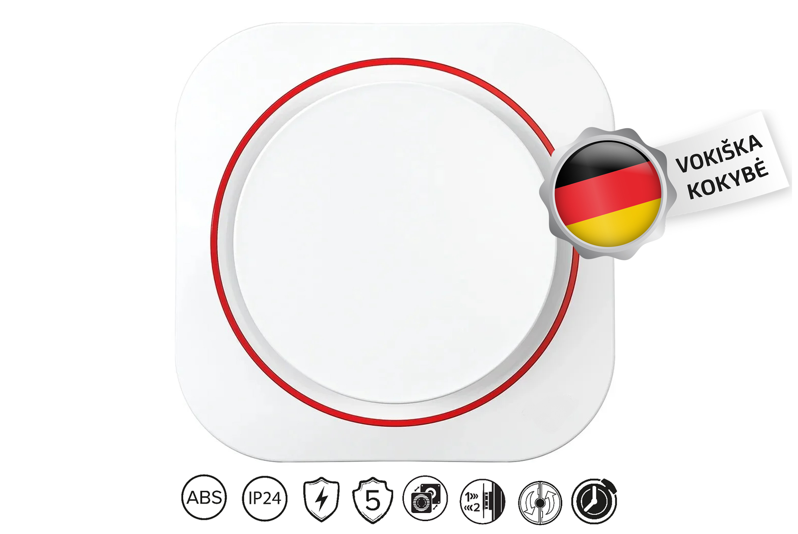 Vonios-Ventiliatorius-Vlano-MOON-100-125-T-Su-Laikmaciu-⌀100-125-mm-1 Vlano Vonios ventilators MOON 100 T | Ø 100 mm, Regulējams taimeris, Kluss (35 dB) - Image 1