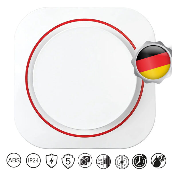 Vlano Vonios ventilators MOON 100 TH | Ø 100 mm, Taimeris un Mitruma sensors, Kluss (35 dB)