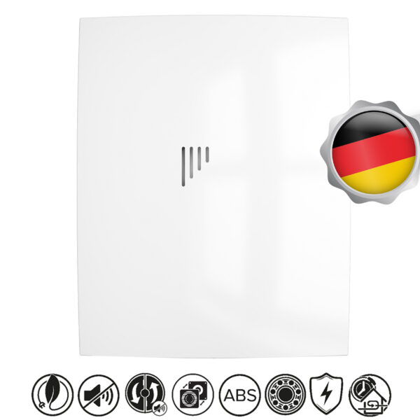 Vlano Vannas istabas ventilators WING 100 T | Ø 100 mm, Regulējams taimeris, Kluss (25 dB)