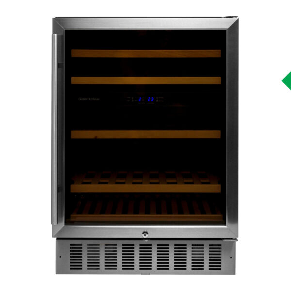 Günter & Hauer Vīna ledusskapis WKI 44 D | 44 pudeles, 2 zonas, Frost Free, A klase