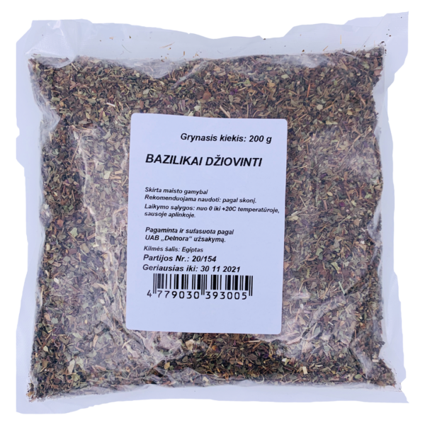 Baziliks žāvēts, 200 g