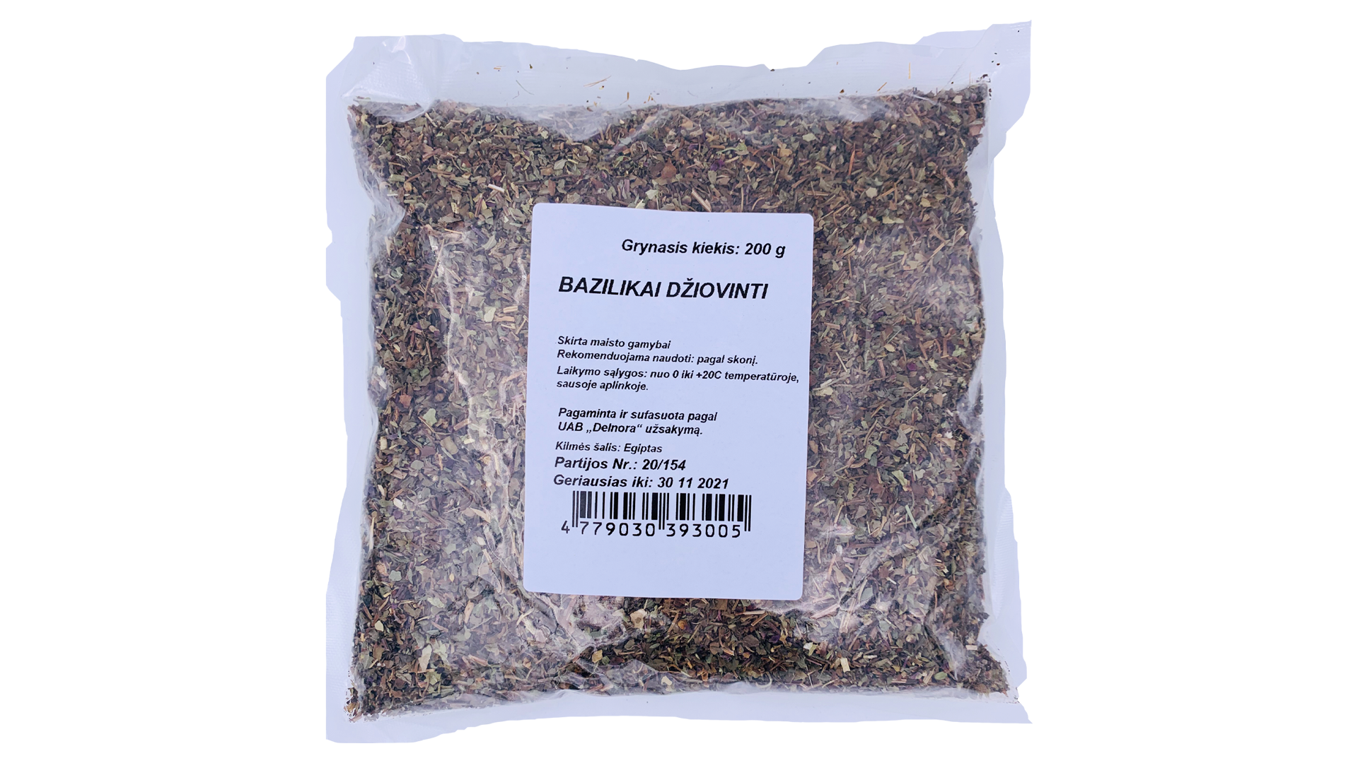 bazilikai-dziovinti-200-g Baziliks žāvēts, 200 g - Image 1