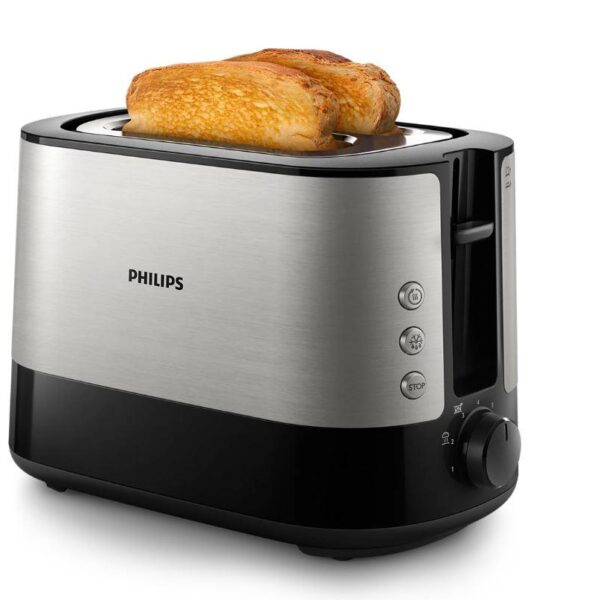 Philips Tosteris HD2635/90, 950 W, Melns/Sudrabots | 8 iestatījumi, Integrēts statīvs