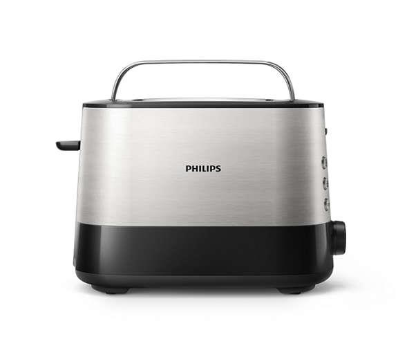 Philips HD2637/90 tosteris, 900 W, Nerūsējošais tērauds | 8 iestatījumi, Melns