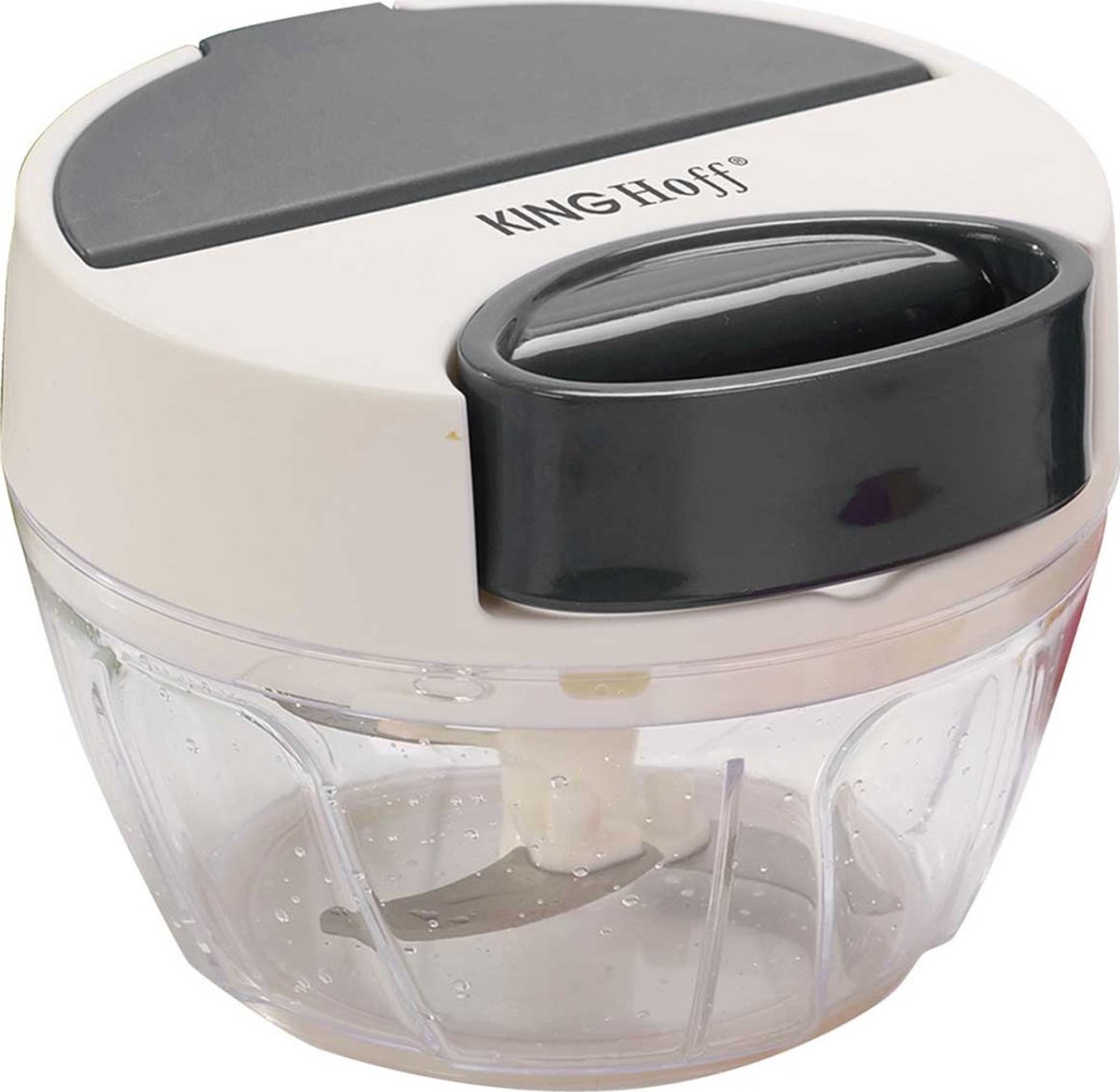 display KingHoff Mechaninis maisto smulkintuvas KH-1881, 400 ml | Su virvele, Nerūdijančio plieno ašmenys
