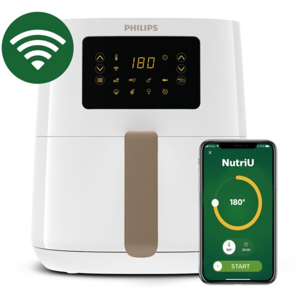 Philips Airfryer HD9255/30 5000 sērija | 4,1 L, 1400 W, 13 programmas, Balta/Zelta