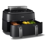 Philips Airfryer XXL NA551/00 5000 serija | 9 L, 2750 W, Dvigubas krepšys, Juodas/Plieno