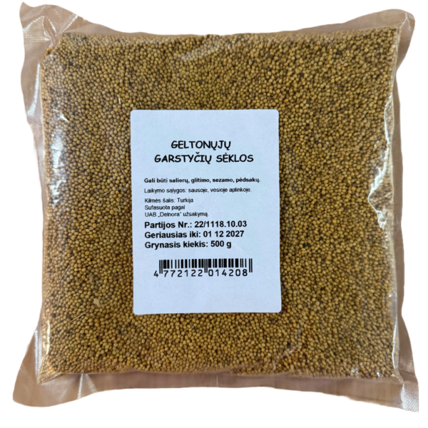 Dzelteni sinepju graudi, 500g