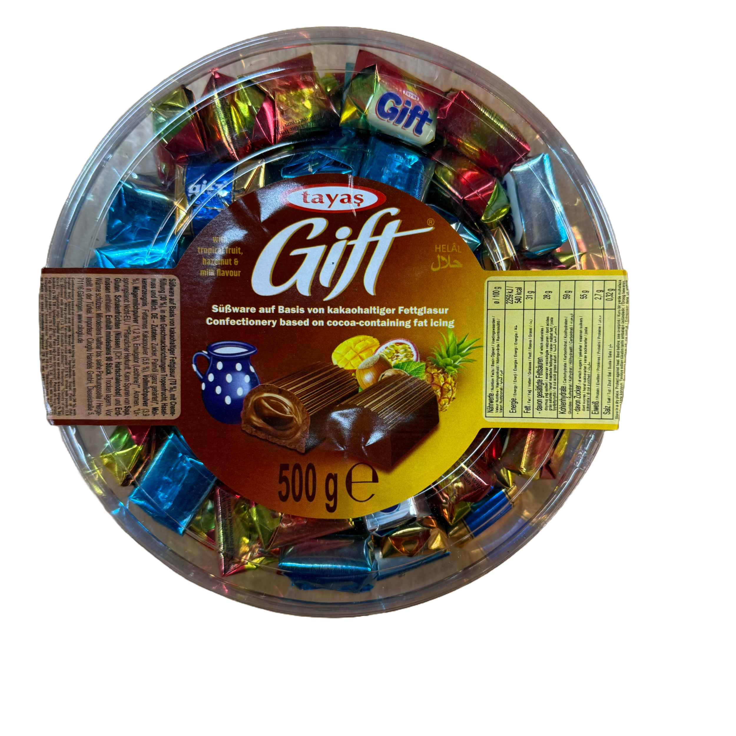 gift-500g-1 Dažādu šokolādes konfekšu kārba ar augļu pildījumu, 500g - Image 1