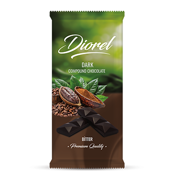 DIOREL Juodasis šokoladas, 80 g | Kreminis skonis, Be riešutų, Turkų gamybos