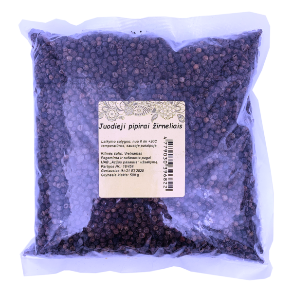Melnie pipari graudos, 500 g