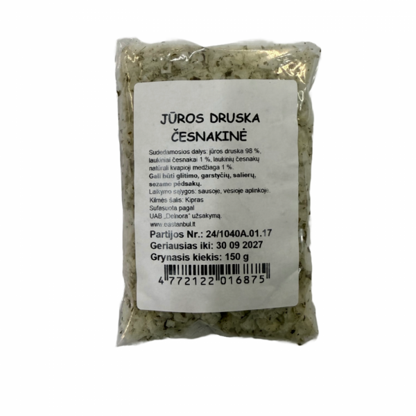 JŪROS DRUSKA Česnakinė | 150 g, Su Laukiniais Česnakais, Sodus Aromatas