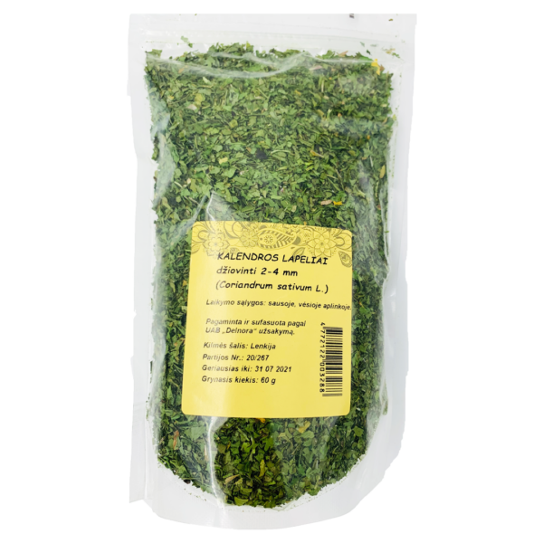 Kaltētās kliņģerīšu lapas, 60 g