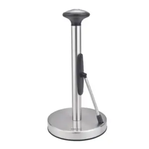 KING Hoff Popierinių Rankšluosčių Stovas KH-1955 | 36.5 cm, Nerūdijantis Plienas, Su Prispaudėju