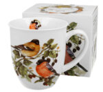 Keraminis puodelis „Bird World of the Bullfinch“ (400 ml) – žiemos miško grožis Jūsų kasdienėje akimirkoje