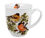 Keraminis puodelis „Bird World of the Bullfinch“ (400 ml) – žiemos miško grožis Jūsų kasdienėje akimirkoje
