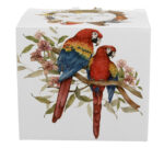 Keraminis puodelis „Bird World SCARLETS MACAW PARROTS“ (400 ml) – egzotiška spalvų ir gamtos harmonija