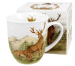 Keraminis puodelis „Animal World DEER“ (400 ml) – elegancija ir gamtos ramybė Jūsų rankose