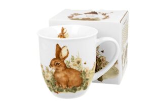 Keraminis puodelis „Animal World HARE“ (400 ml) – jaukumas ir gamtos harmonija Jūsų rankose