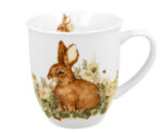 Keraminis puodelis „Animal World HARE“ (400 ml) – jaukumas ir gamtos harmonija Jūsų rankose