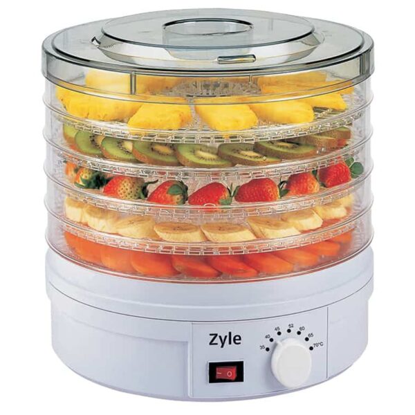 ZYLE Augļu Žāvētājs ZY110FD | 245 W, 5 Paplātes, Precīza Temp. Kontrole (35–70°C)
