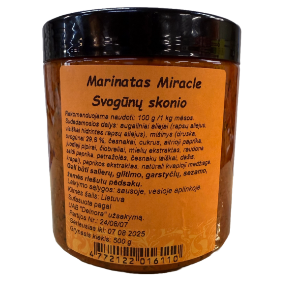 Marinētas Miracle sīpolu garšas, 500 g