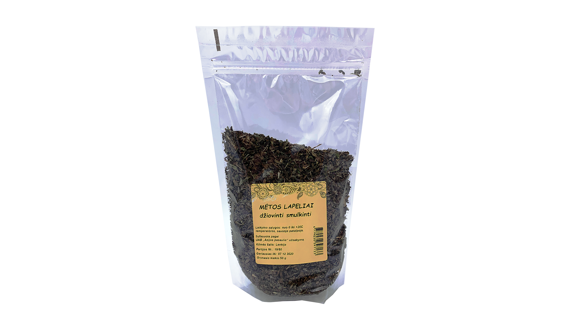 metos-lapeliai-50g Mētras lapiņas, 50 g - Image 1