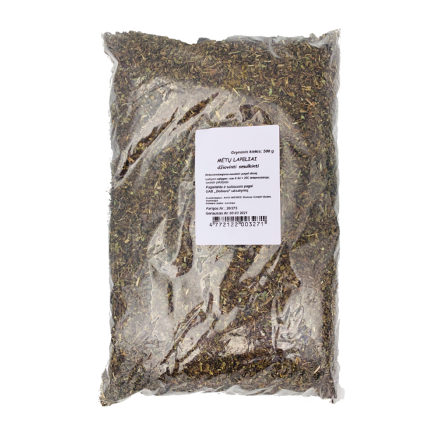 Smalcinātas piparmētru lapas, 500 g