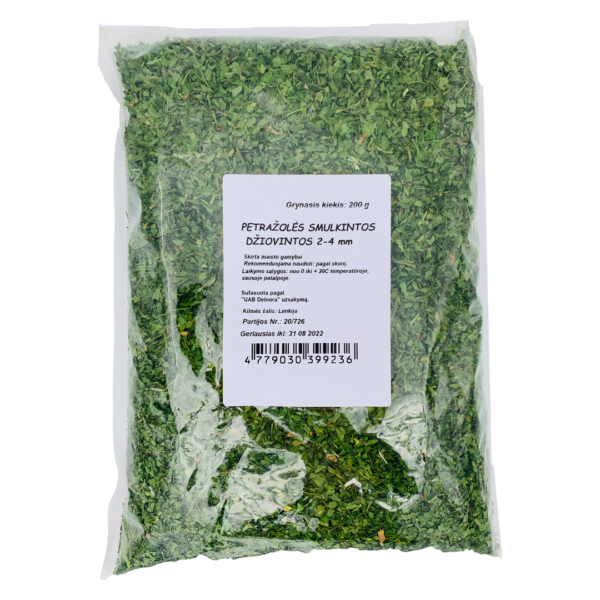 Petražoles smalcinātas kaltētas (zaļas), 200 g