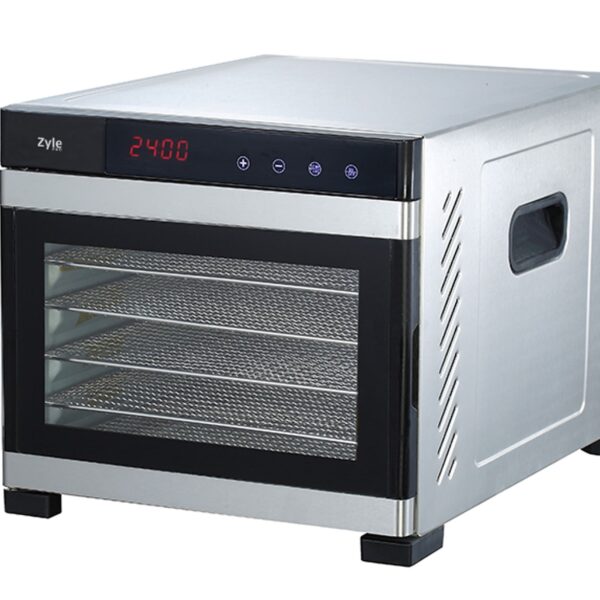 ZYLE Profesionāla Augļu Žāvētāja ZYPROMID | 6 Metāla Paplātes, Horizontāla Sistēma, 24 St. Taimeris