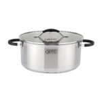 GIPFEL Katls Metropole 1733 | 2.1 L, Ø 18 cm, Nerūsējošais tērauds 18/10, Silikona rokturi