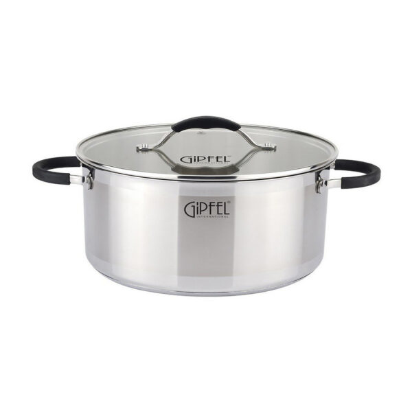 GIPFEL Katls Metropole 1733 | 2.1 L, Ø 18 cm, Nerūsējošais tērauds 18/10, Silikona rokturi